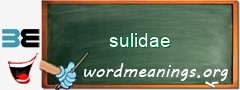 WordMeaning blackboard for sulidae